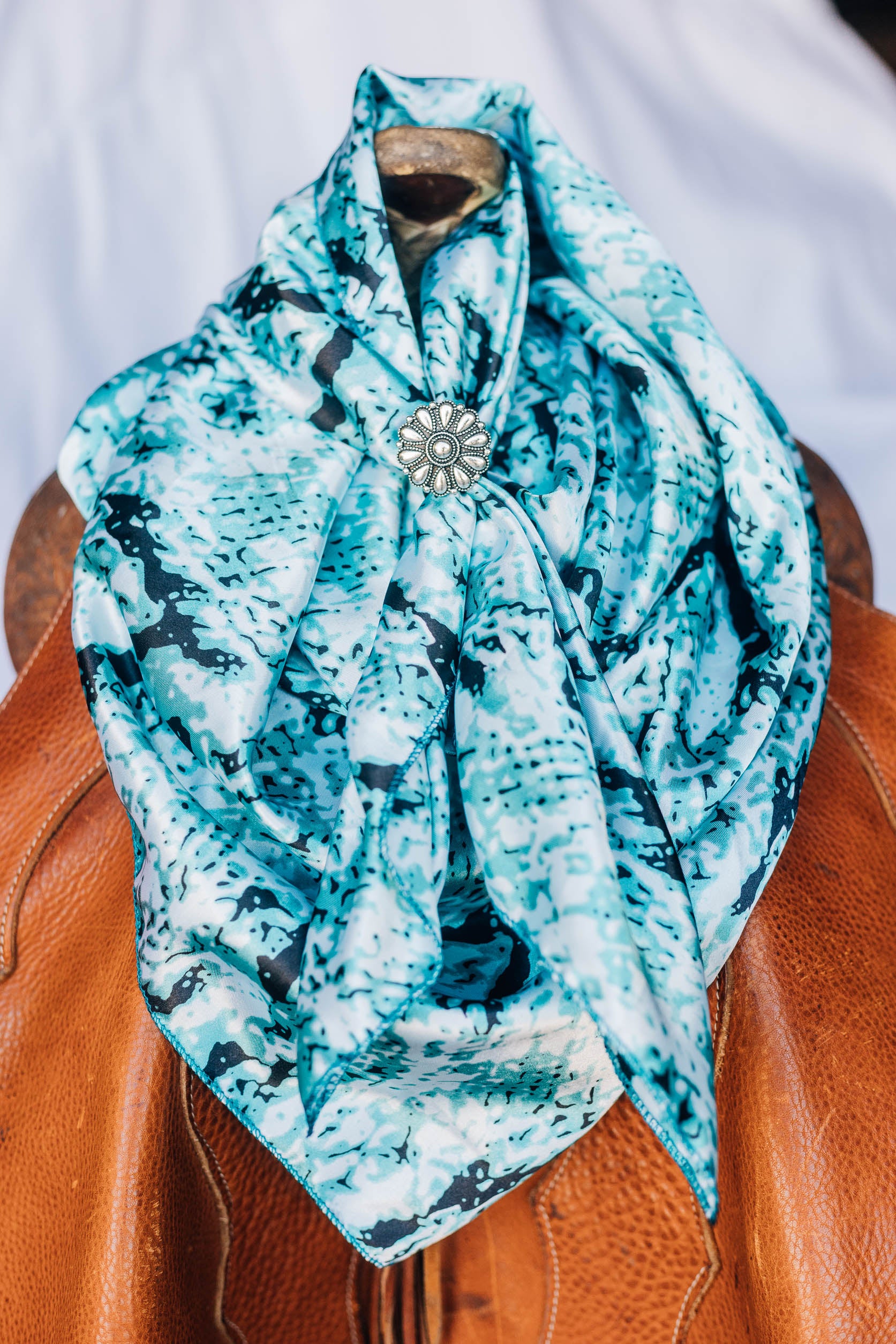 Turquoise Snake Skin Wild Rag – ProRate Equine