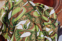 Load image into Gallery viewer, Green Brown Swirl Floral Wild Rag
