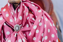 Load image into Gallery viewer, Pink Blush Penny Polka Dot Wild Rag

