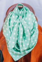 Load image into Gallery viewer, Mint Green Penny Polka Dot Wild Rag

