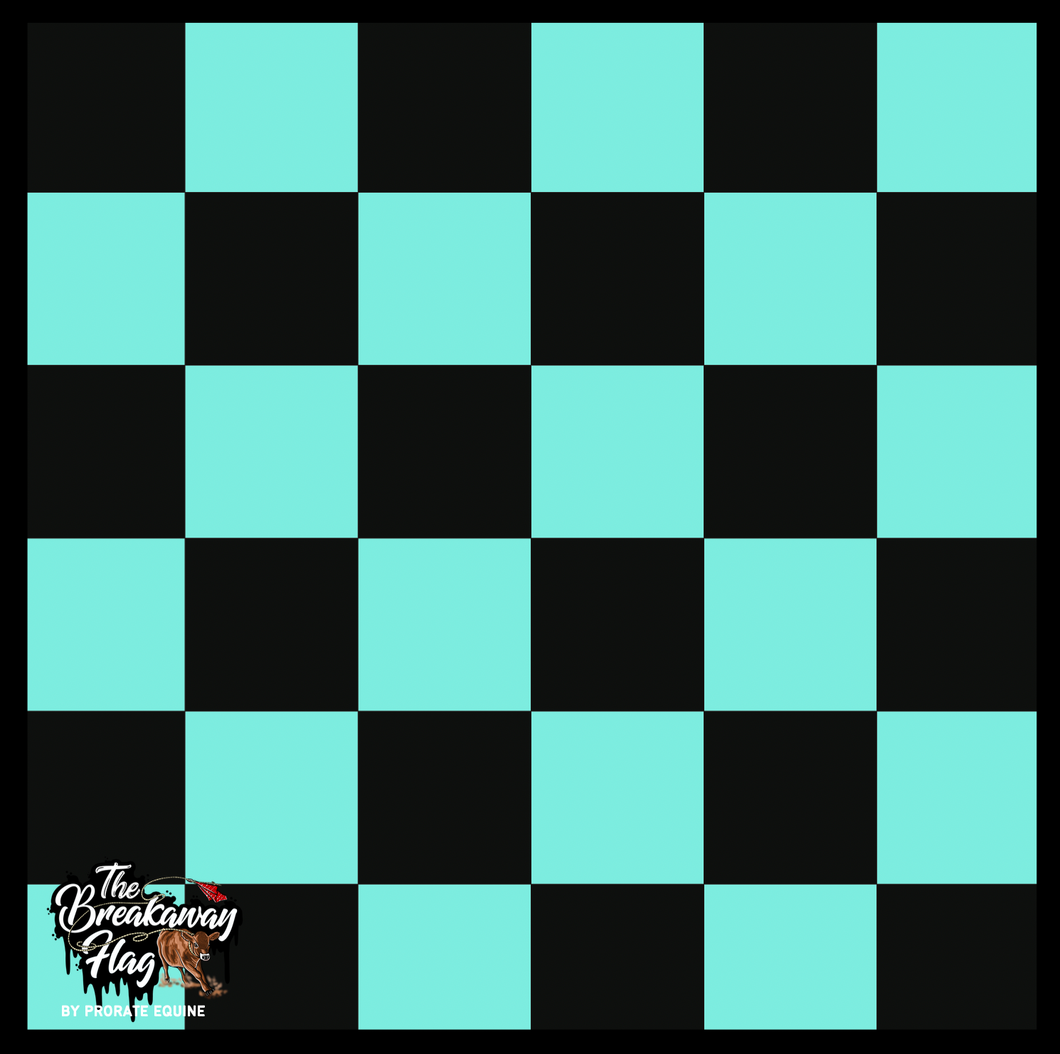 Checkered Turquoise Breakaway Flag (College/Open/Pro)