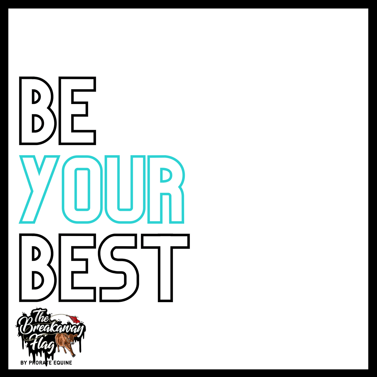White Be Your Best Breakaway Flag (College/Open/Pro) – ProRate Equine
