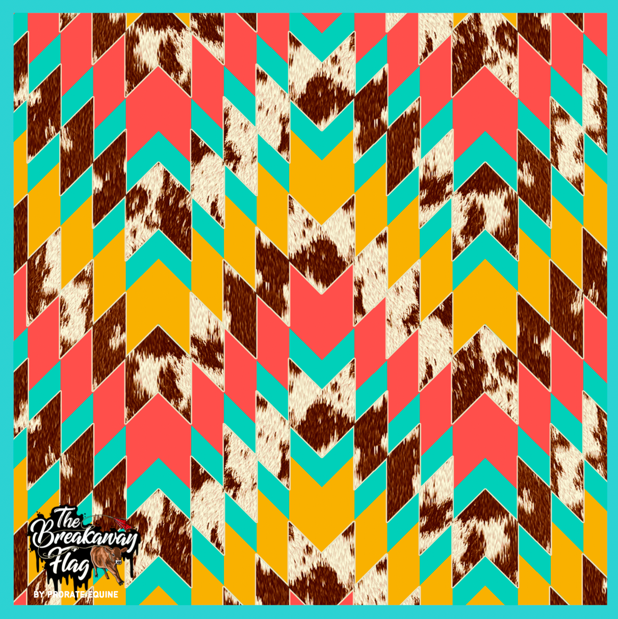 Mustard Cowhide Aztec Breakaway Flag (College/Open/Pro) – ProRate Equine