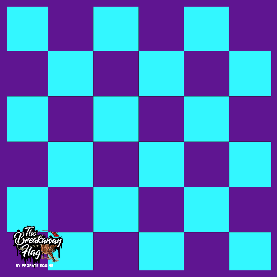 Checkered Purple Blue Breakaway Flag (College/Open/Pro)