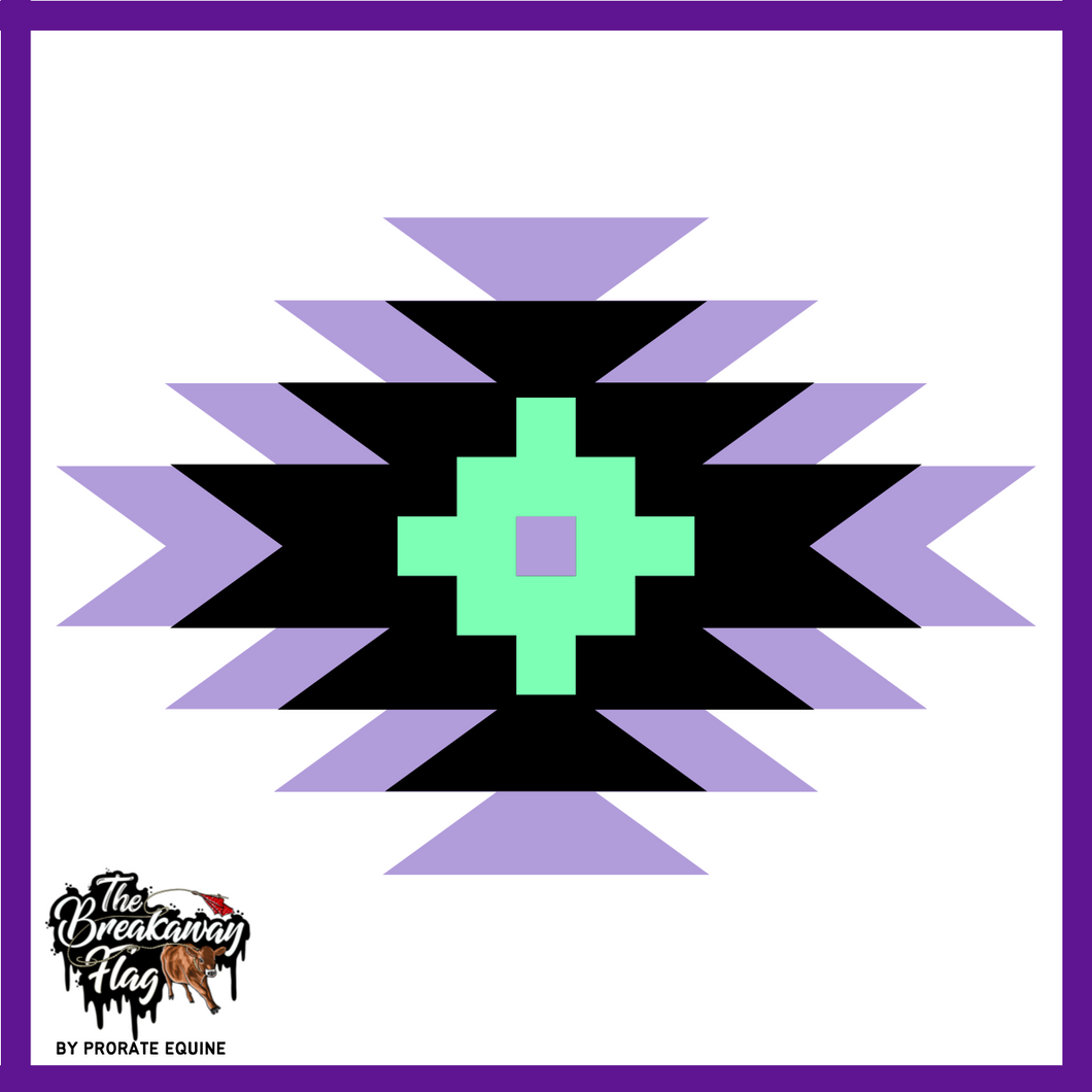 Aztec Pastel Purple Limeade Breakaway Flag (College/Open/Pro)