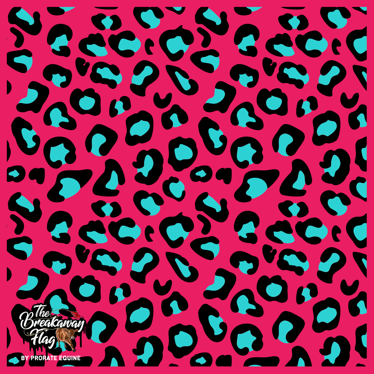 Cheetah Raspberry Turquoise Breakaway Flag (College/Open/Pro) – ProRate ...