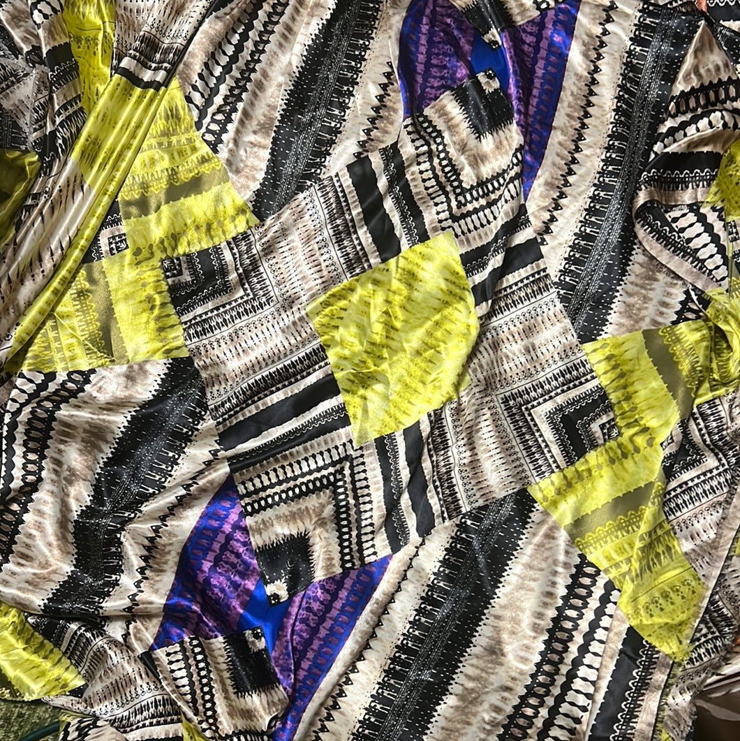 CLEARANCE - Purple Green Tribe Wild Rag