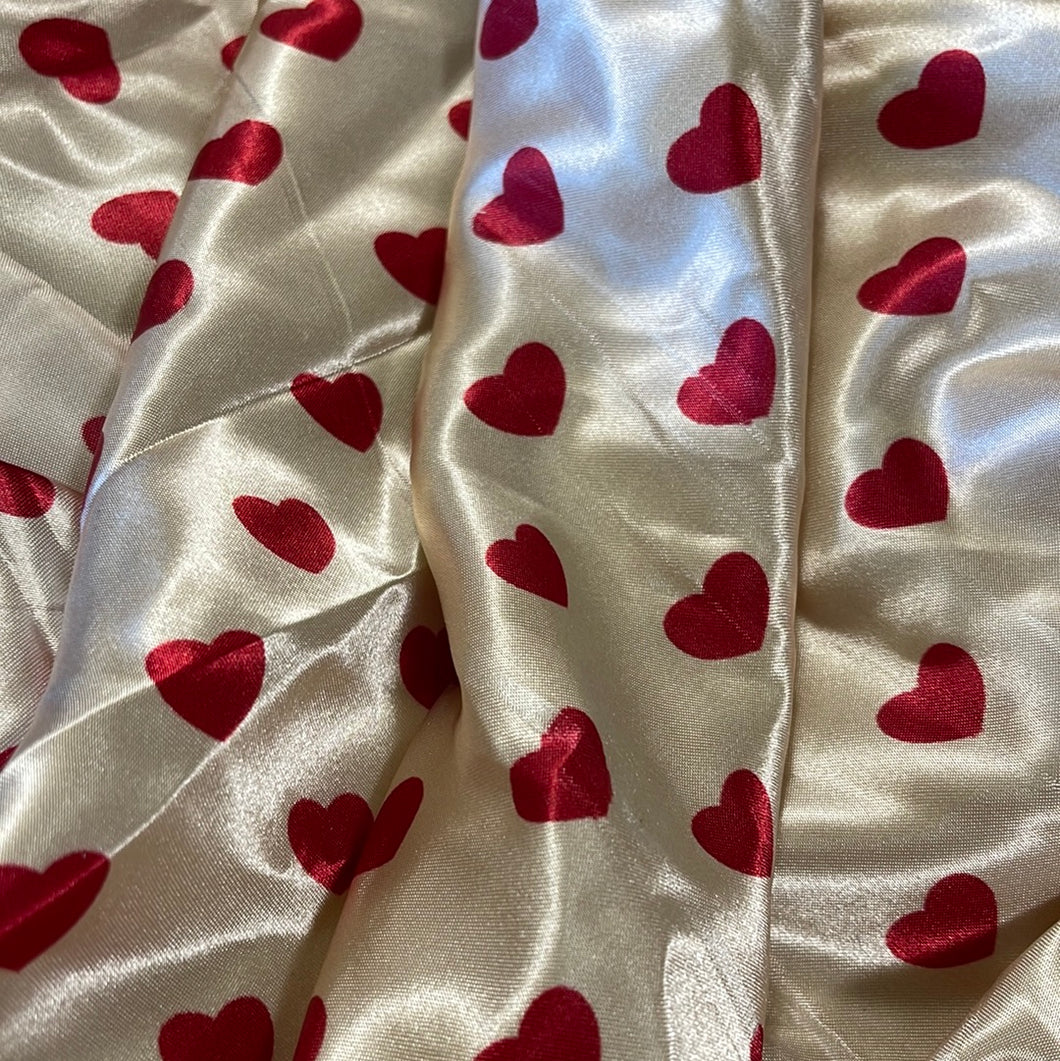 Tan Red Hearts Wild Rag