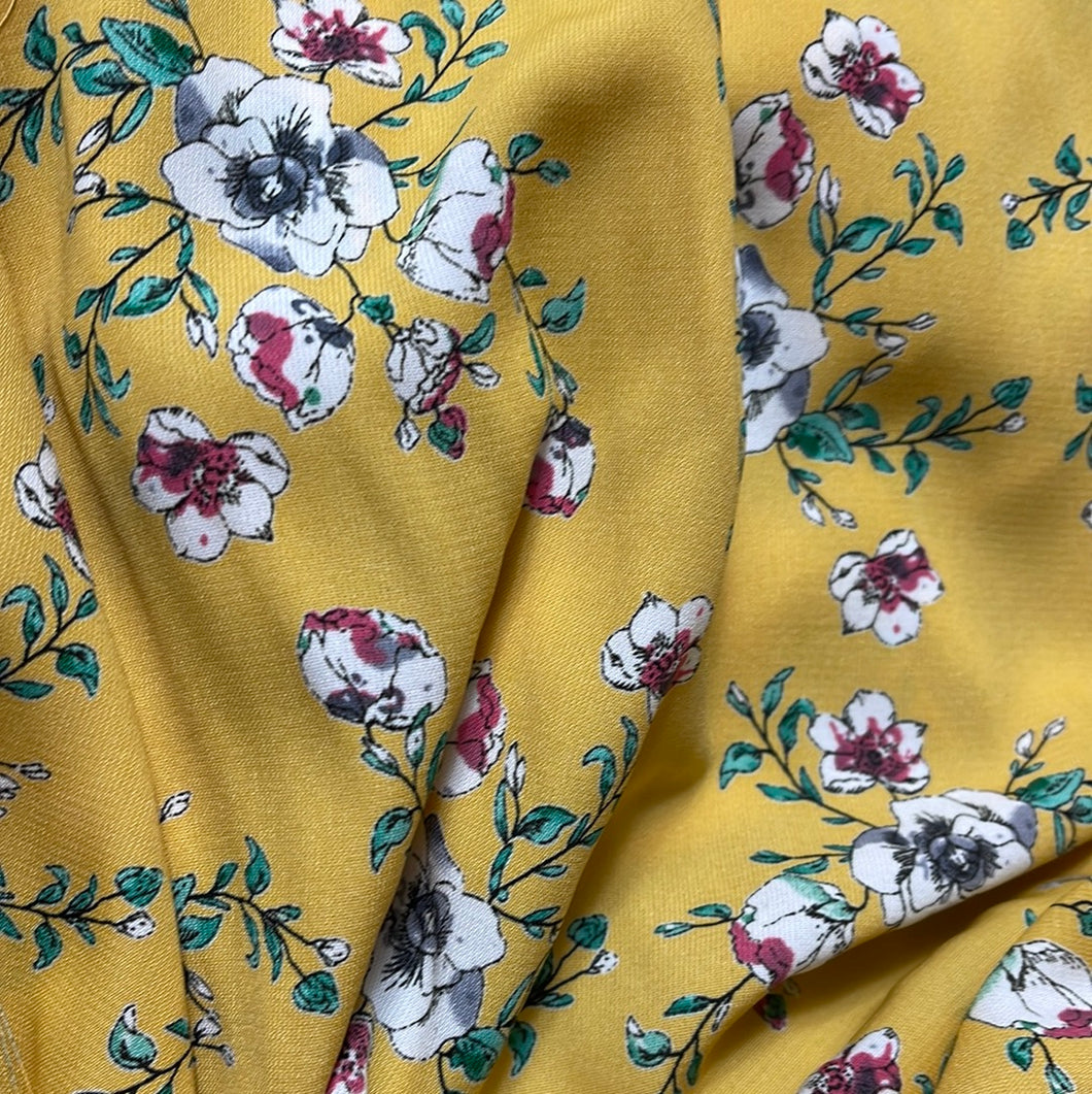 Yellow Pink Floral Wild Rag