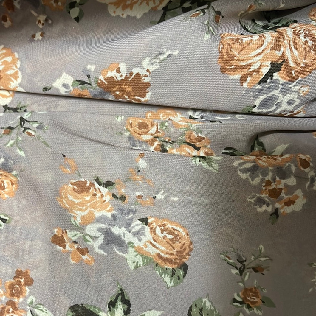 Chiffon Purple Floral Wild Rag