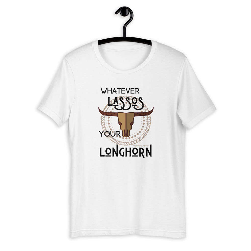 Whatever Lassos Your Longhorn Western Graphic T-Shirt